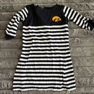 Stylish Black and White Striped Kids Dress